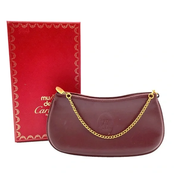 Cartier | Bags | Auth Cartier Must Line Gd Leather Bordeaux  display picture 1